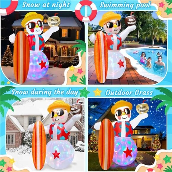 8FT Funny Christmas Inflatables Outdoor Decoration,...